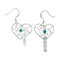 Turquoise Sterling Silver Navajo Dream Catcher Feather Hook Dangle Earrings X10013